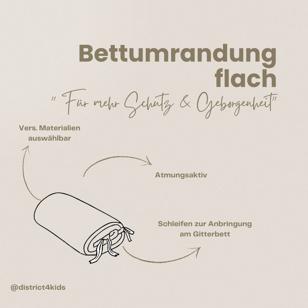 Bettumrandung Rüschen für Baby- und Beistellbetten – Hochwertig & Oeko-Tex zertifiziert