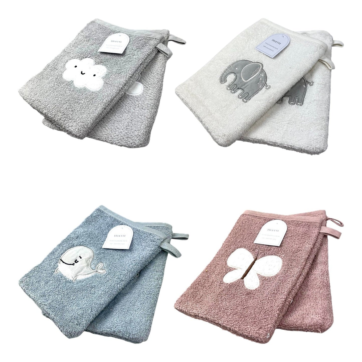 KidzzCamp 2er Pack Baby Waschhandschuhe