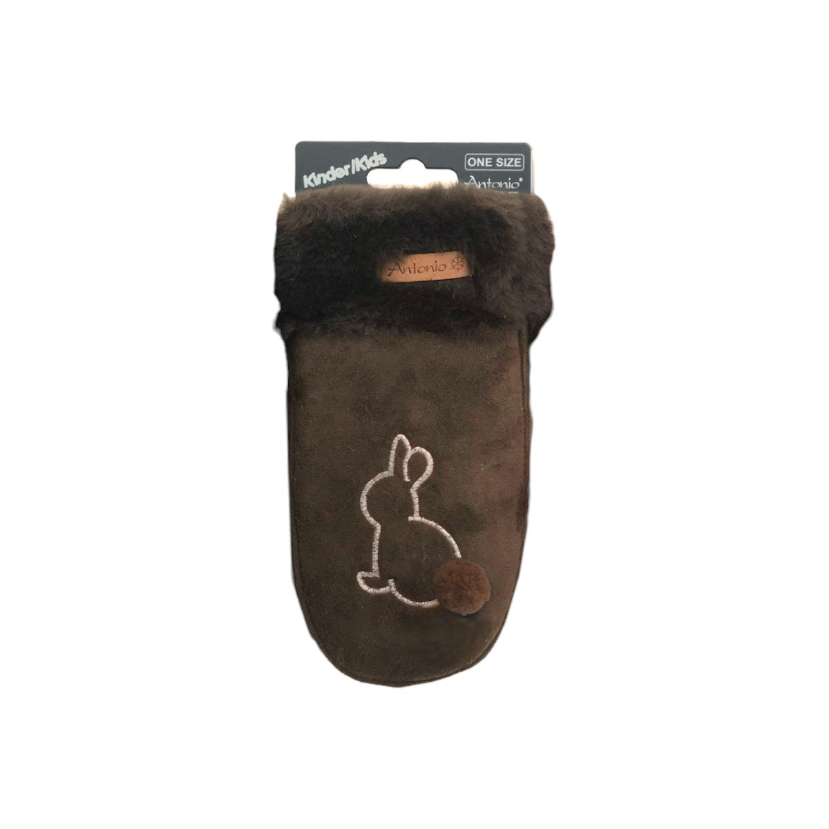 Baby Kinder Winter Suede Fäustlinge Kunstfell am Handgelenk