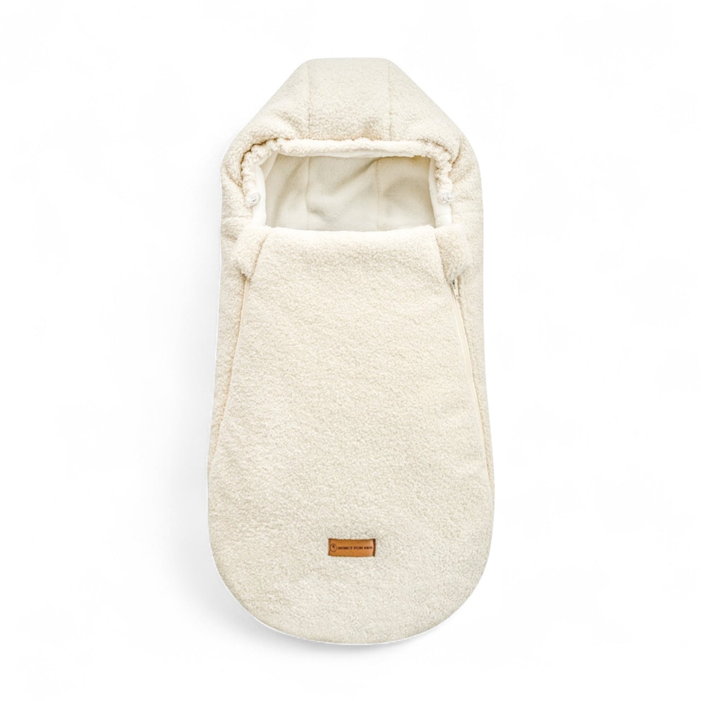 Winterfußsack Teddystoff Bouclé – für Kinderwagen & Autoschale
