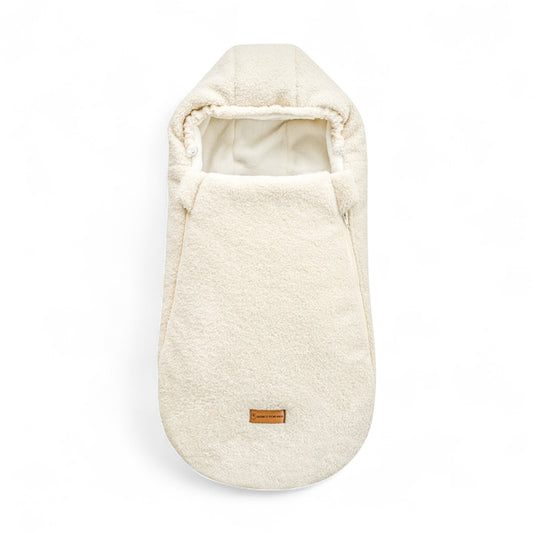 Winterfußsack Teddystoff Bouclé – für Kinderwagen & Autoschale