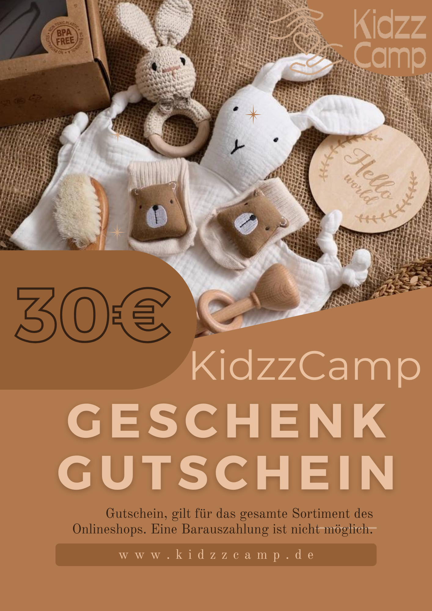 KidzzCamp 30,00€ KidzzCamp Geschenkgutschein