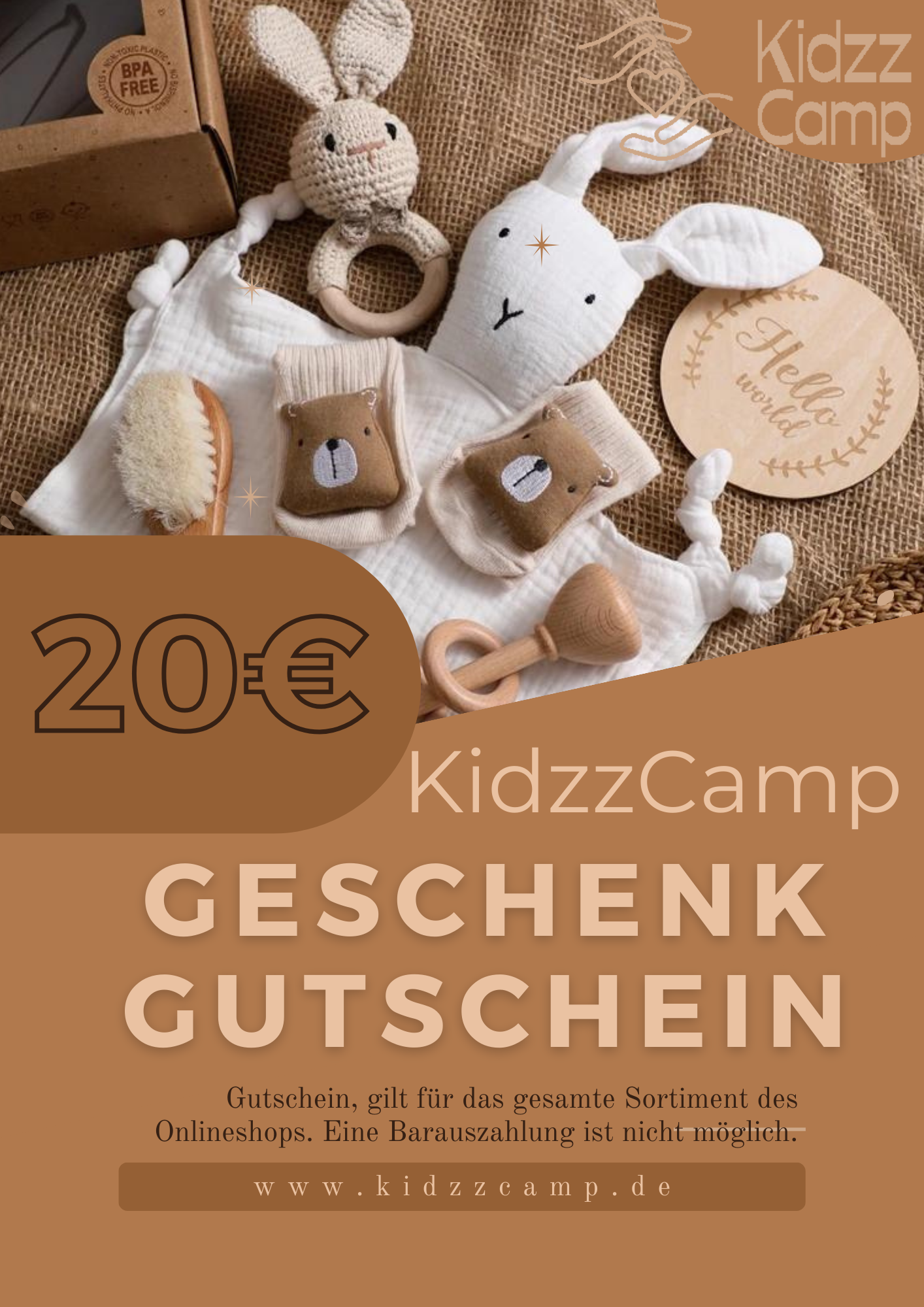 KidzzCamp 20,00€ KidzzCamp Geschenkgutschein