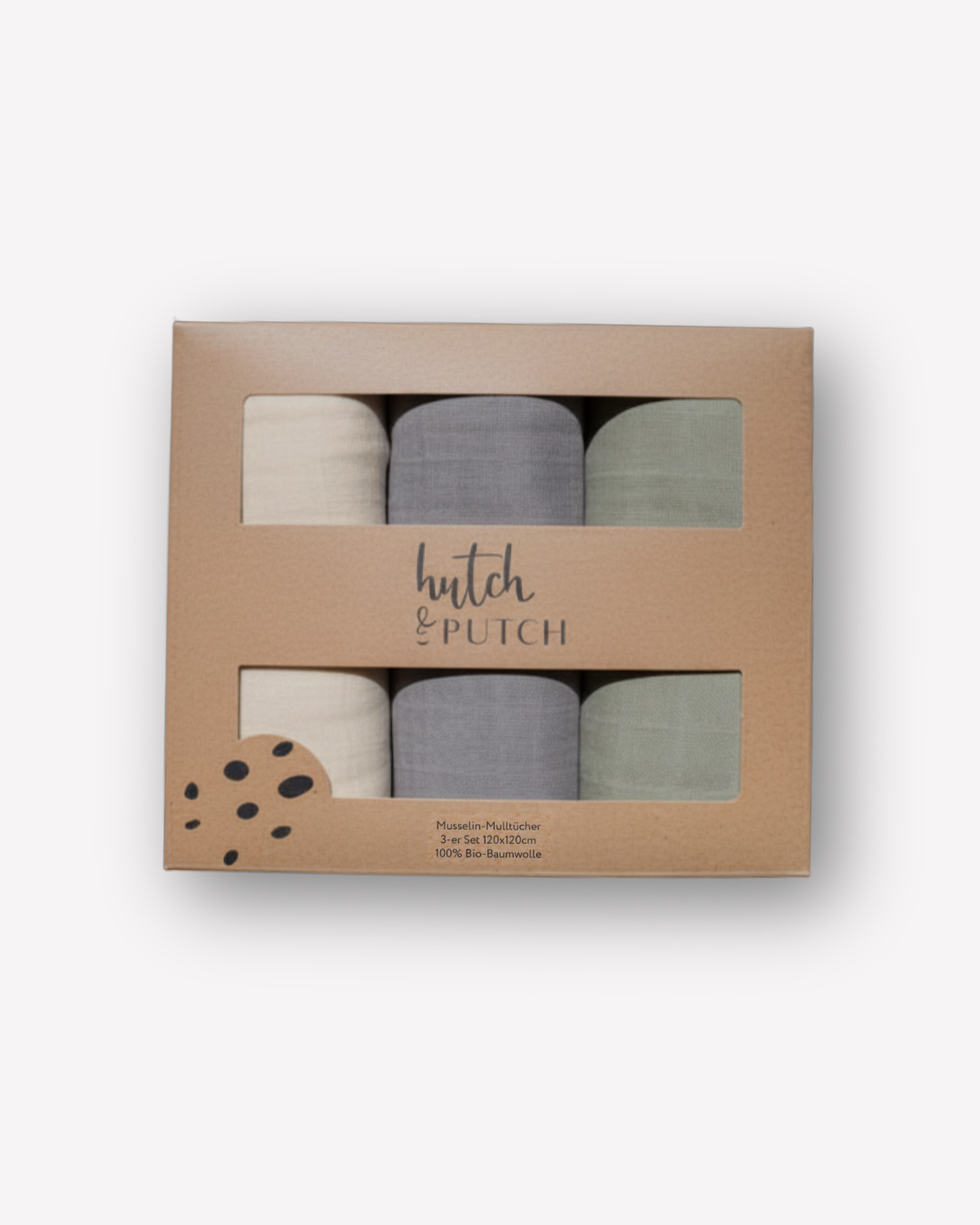 Mulltuch Bio-Baumwolle 120x120cm • einfarbige Mulltücher • 3er-Set