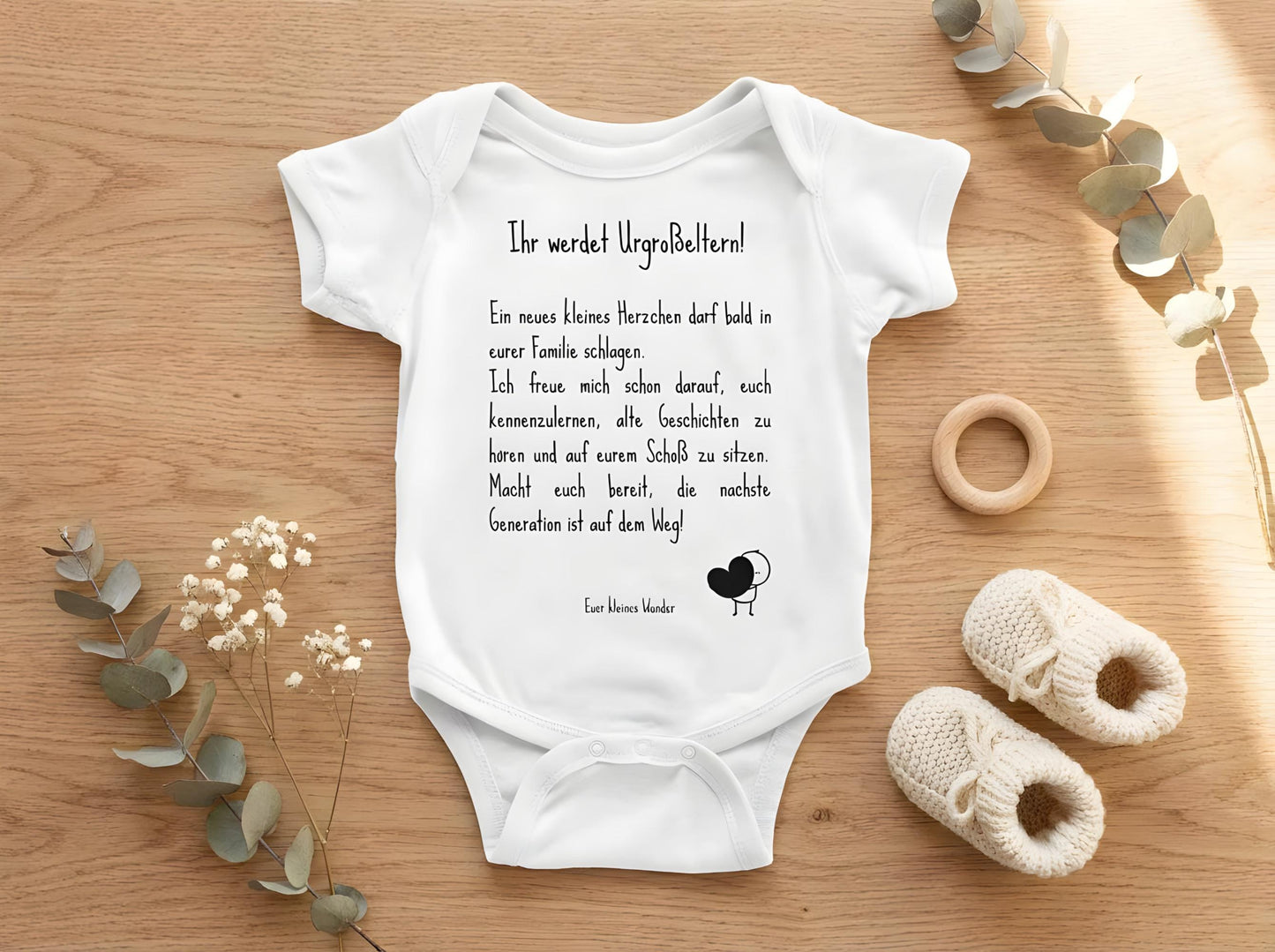 Personalisierter Babybody zur Schwangerschaftsverkündung