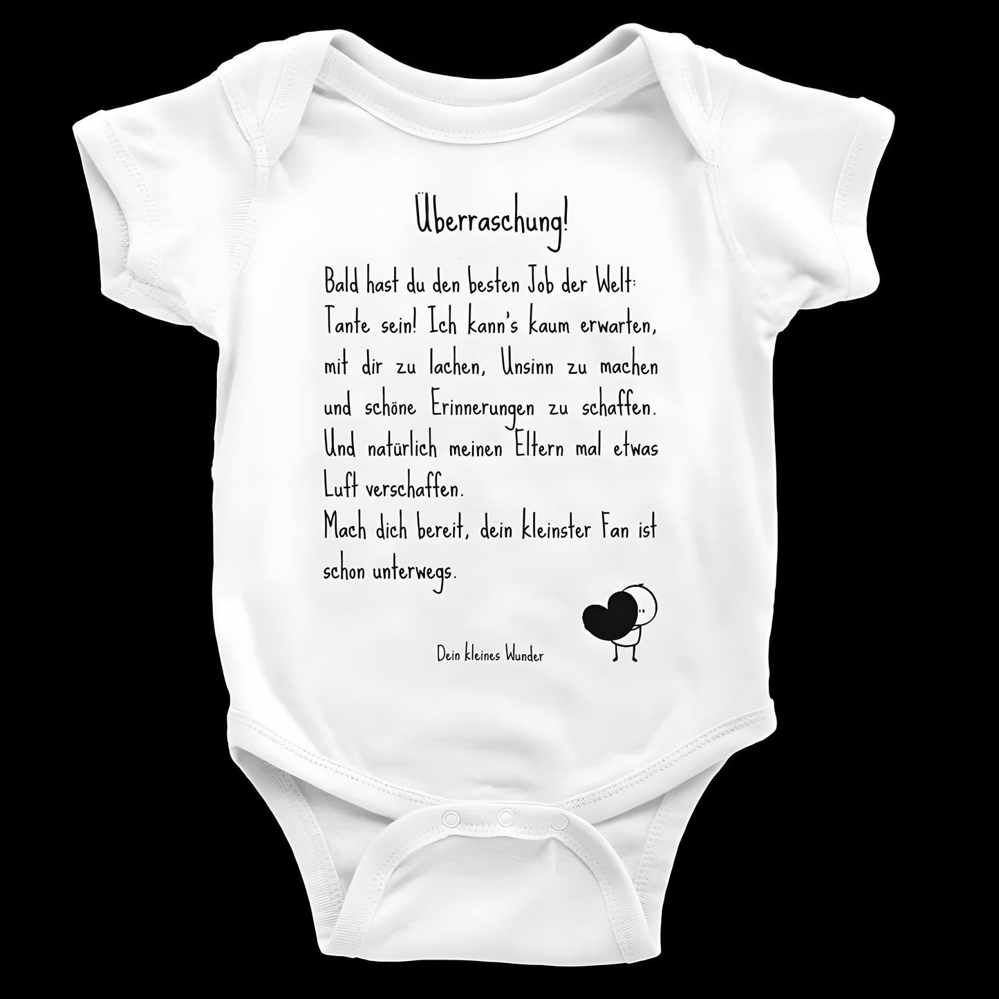 Personalisierter Babybody zur Schwangerschaftsverkündung