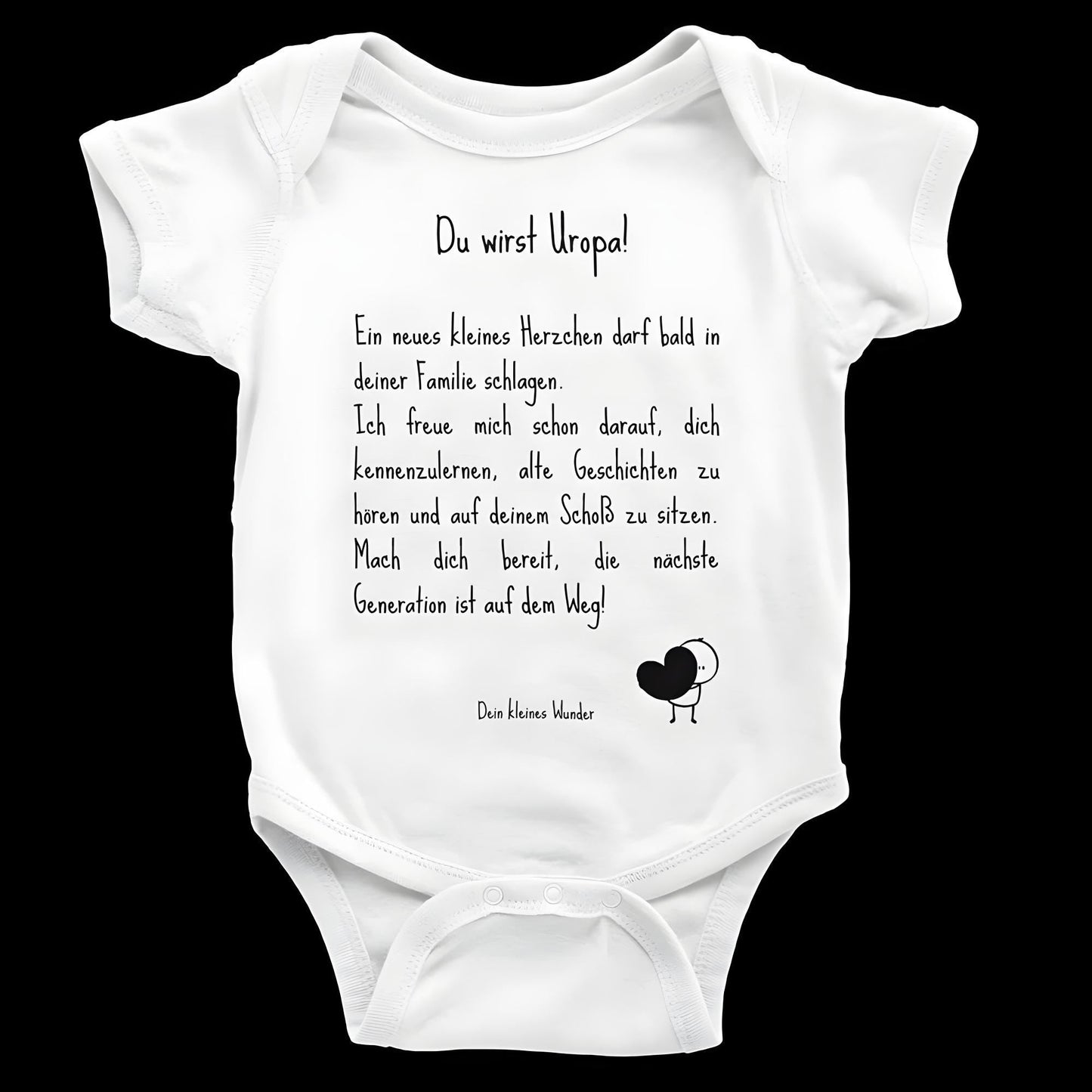 Personalisierter Babybody zur Schwangerschaftsverkündung