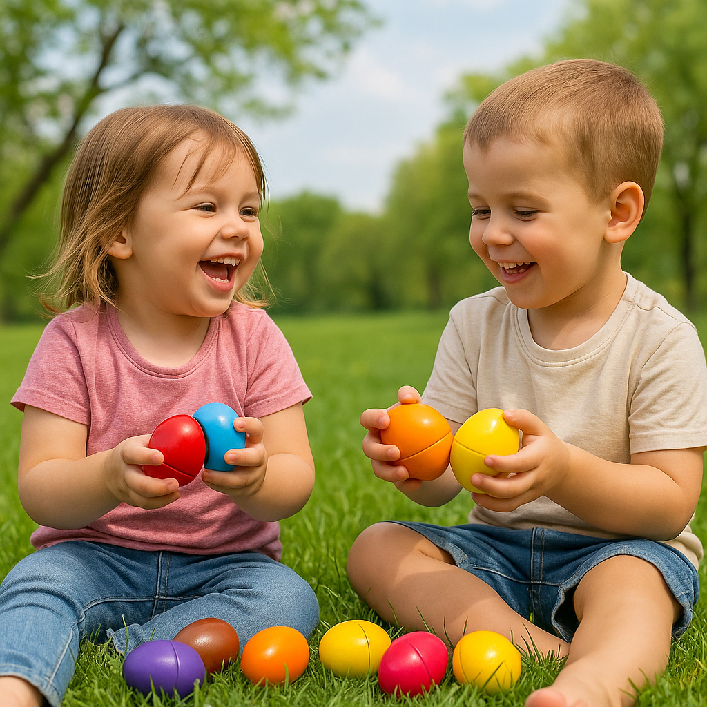 Holz Eier Steckspiel für Kinder