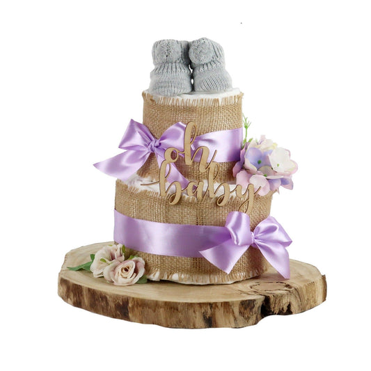 KidzzCamp Windeltorte "Alles Jute" lilac 2-stöckig