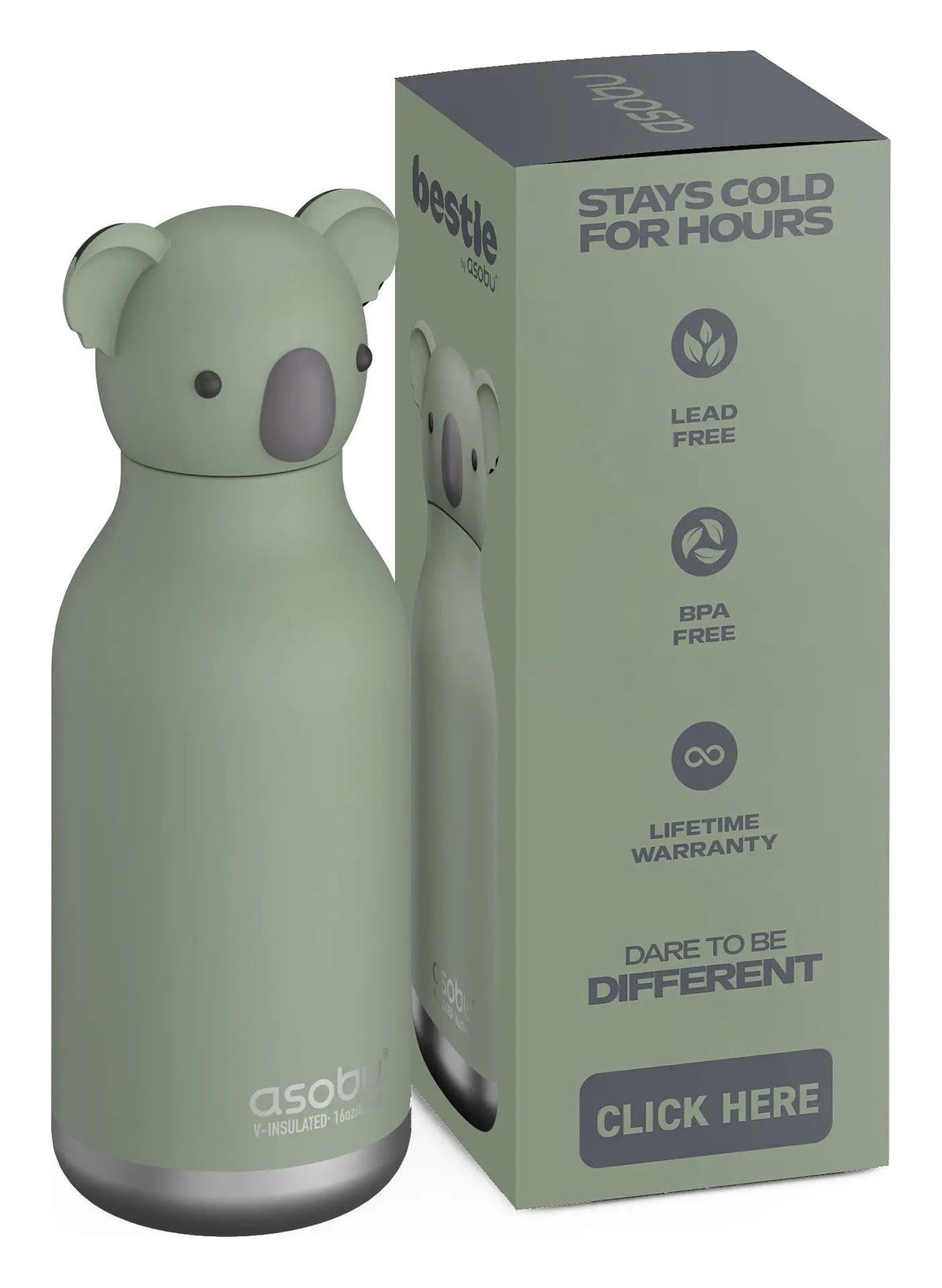 ASOBU Bestie Koala Trinkflasche 460ml – Kita & Schulanfang 2026