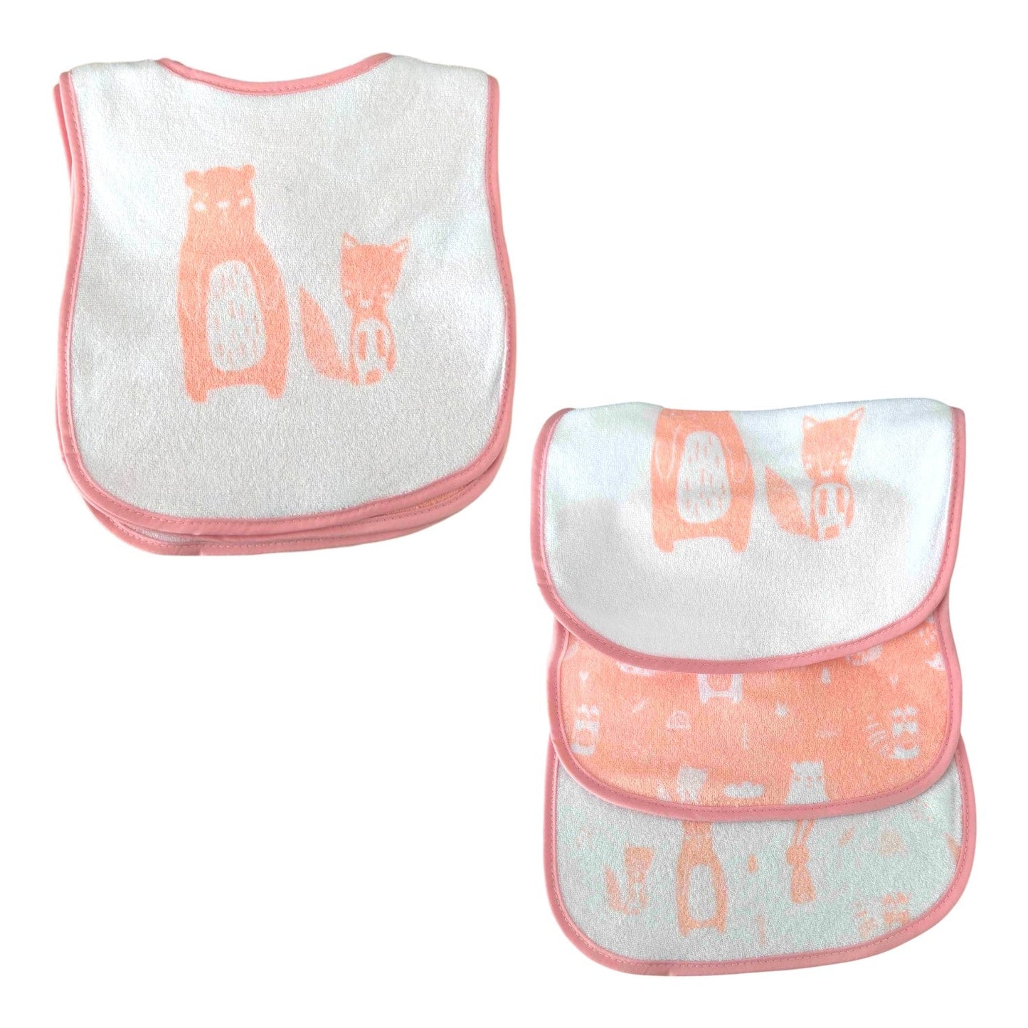 Klettlätzchen 3er Pack » Lätzchen-Set mit Klettverschluss »