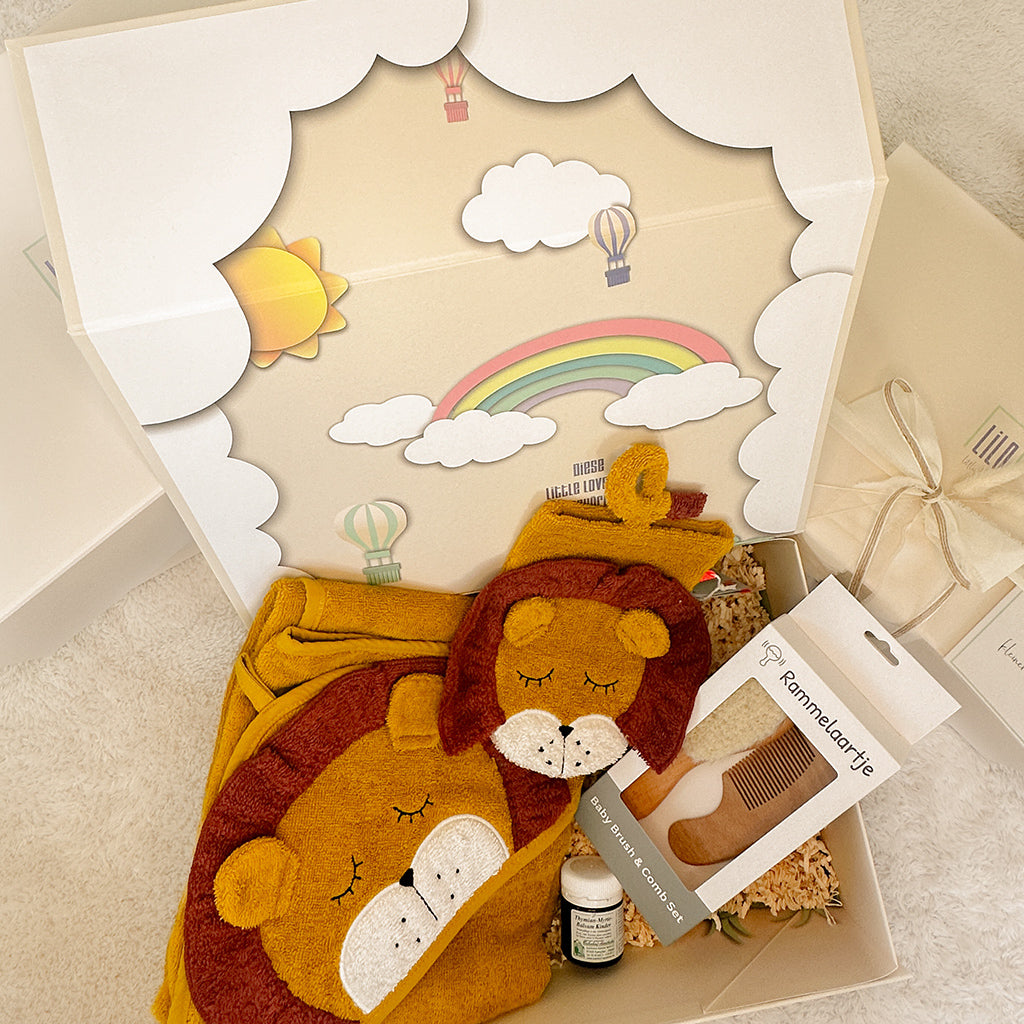 KidzzCamp – Premium Baby-Geschenkbox "Lion Bath"