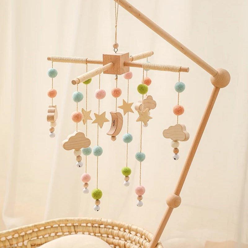 KidzzCamp Holz Mobile Babybett "Sternenhalter"