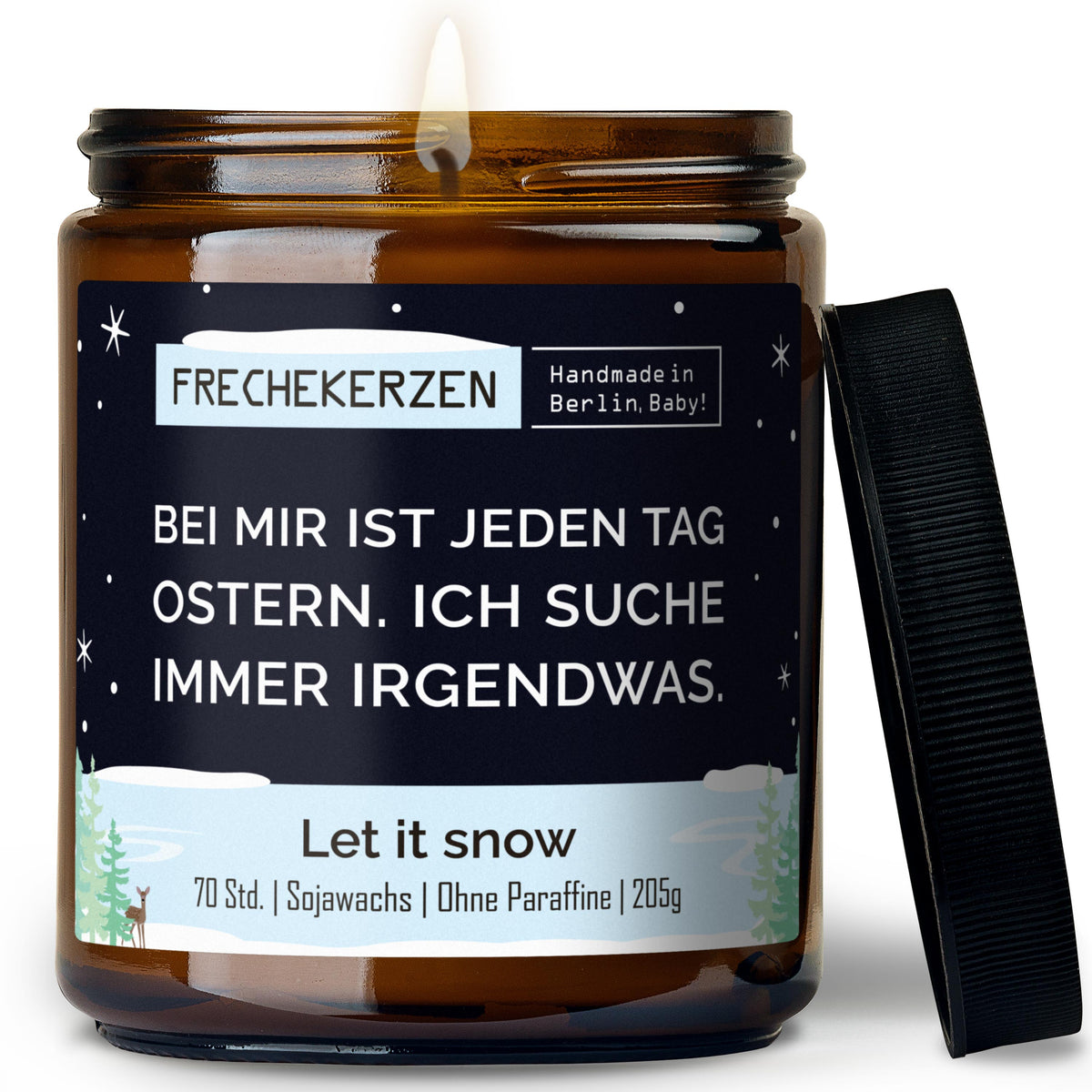Duftkerze mit Spruch | bei mir ist jeden tag ostern. ich suche immer irgendwas.