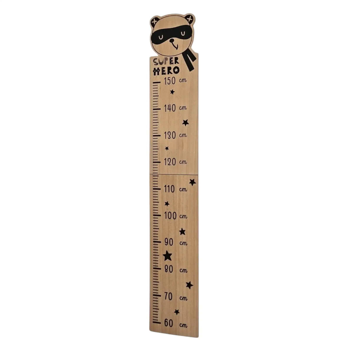 Messlatte Kinder Holz 60-150 cm Größenmesser Jungen und Mädchen Pandabär Tiger Zebra