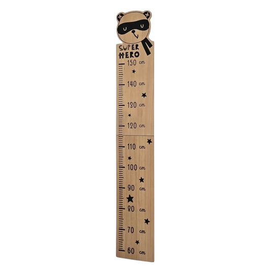 Messlatte Kinder Holz 60-150 cm Größenmesser Jungen und Mädchen Pandabär Tiger Zebra
