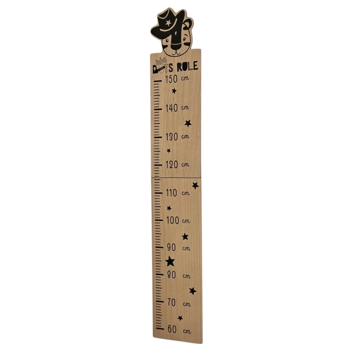 Messlatte Kinder Holz 60-150 cm Größenmesser Jungen und Mädchen Pandabär Tiger Zebra