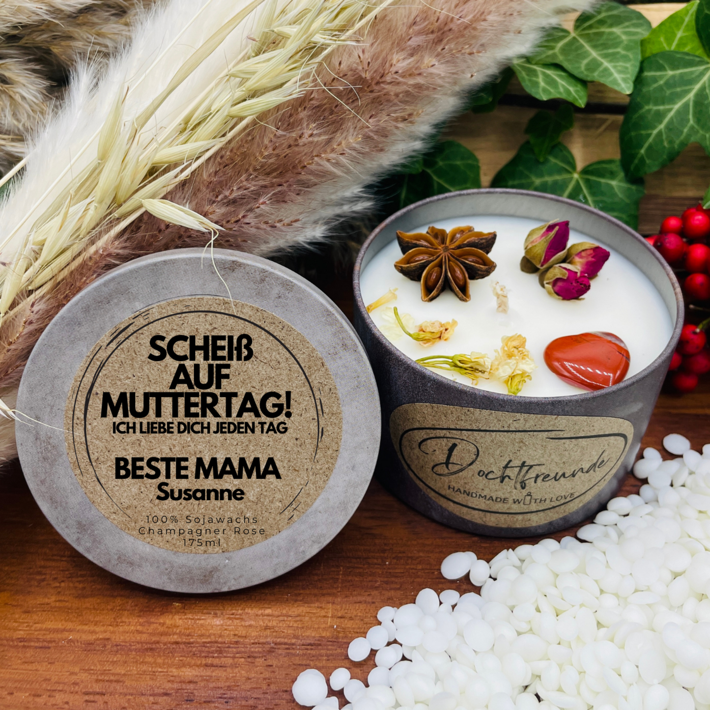 Duftkerze Scheiß auf MUTTERTAG, ich liebe dich jeden Tag. Beste Mama