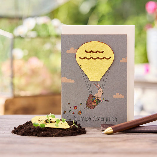 Osterkarte "Blumige Grüße"