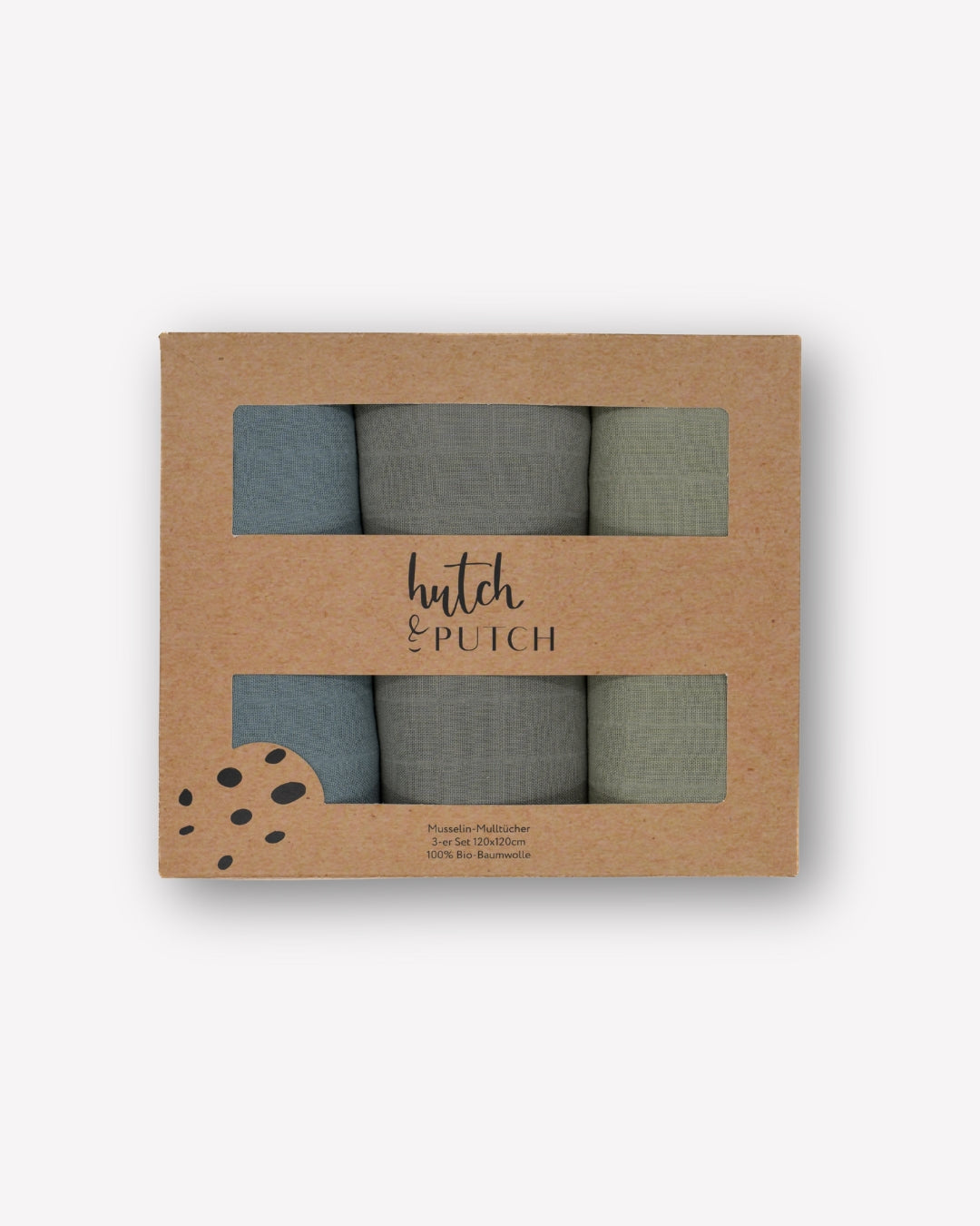 Mulltuch Bio-Baumwolle 120x120cm • einfarbige Mulltücher • 3er-Set