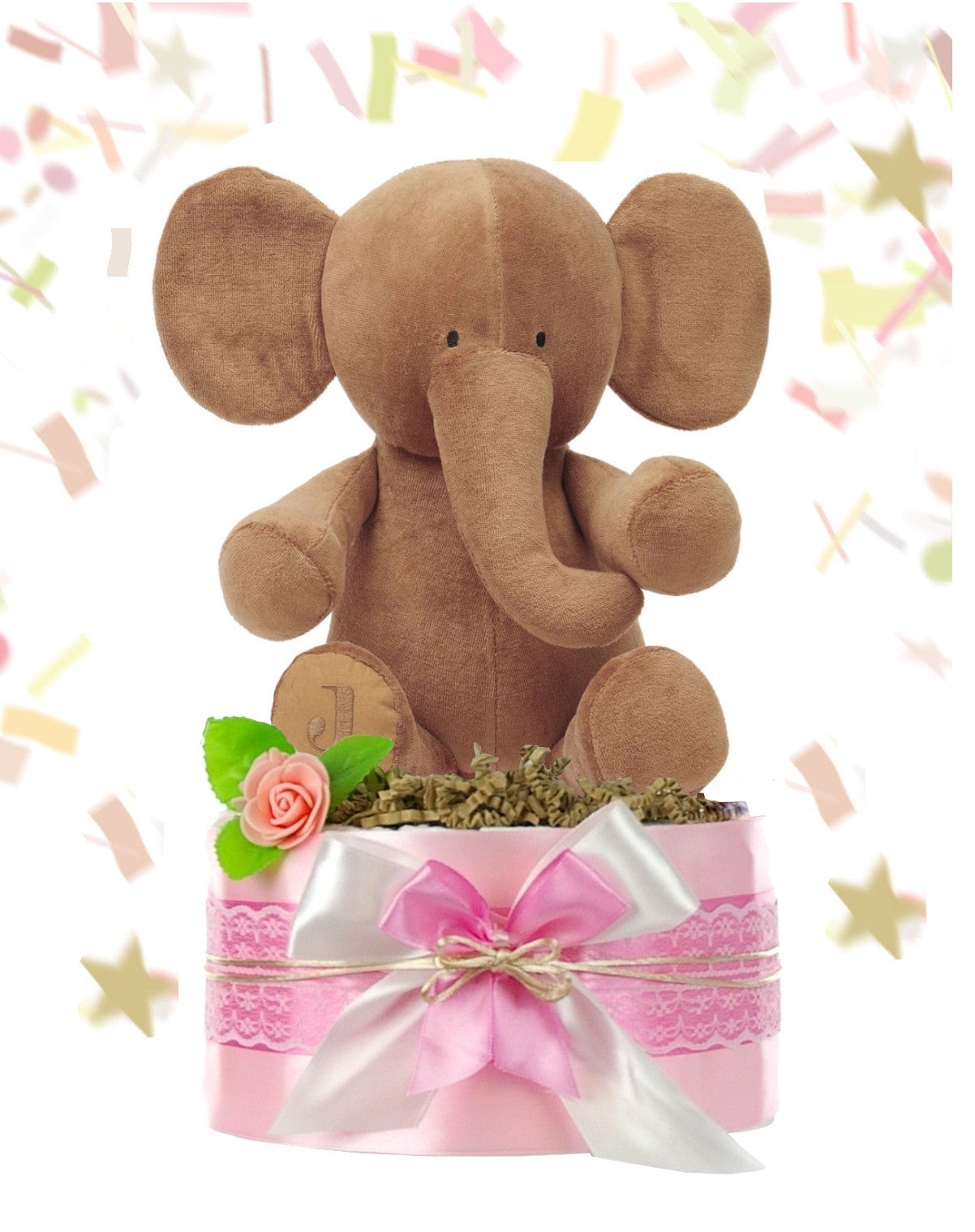 KidzzCamp Windeltorte "LITTLE PEANUT" rosa personalisierbar