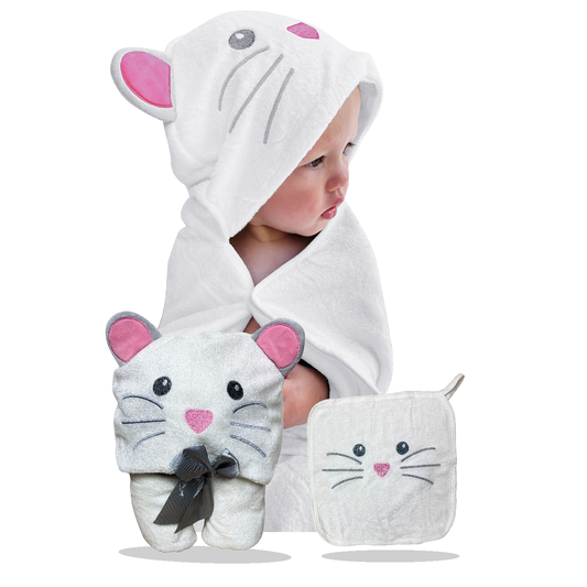KidzzCamp Kapuzenhandtuch Baby Maus