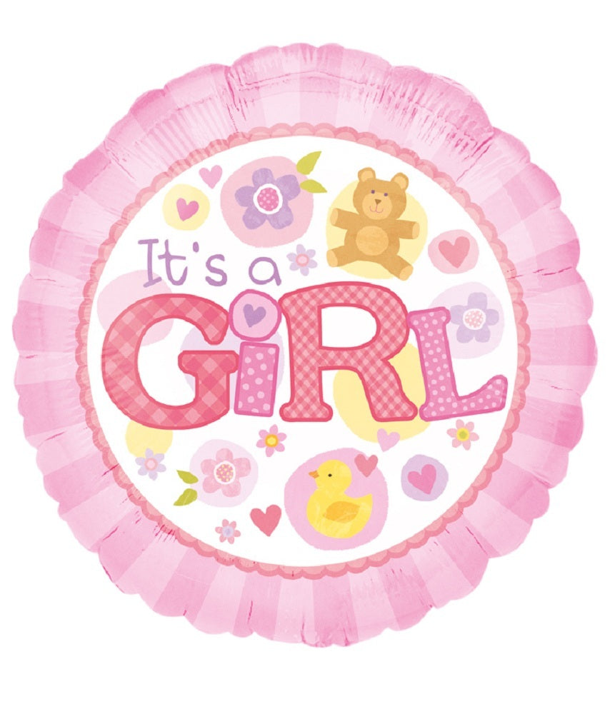 18"/Ø43cm Folienballon "It's a Girl"