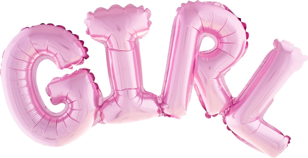 XL Folienballon Buchstaben - Girl ca. 97 x 38 cm Dekoration für Babyparty
