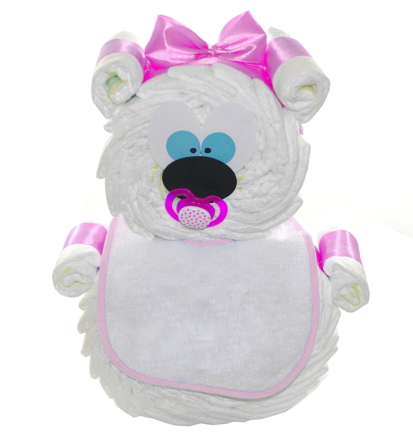 KidzzCamp Windeltorte Windelbär rosa personalisierbar