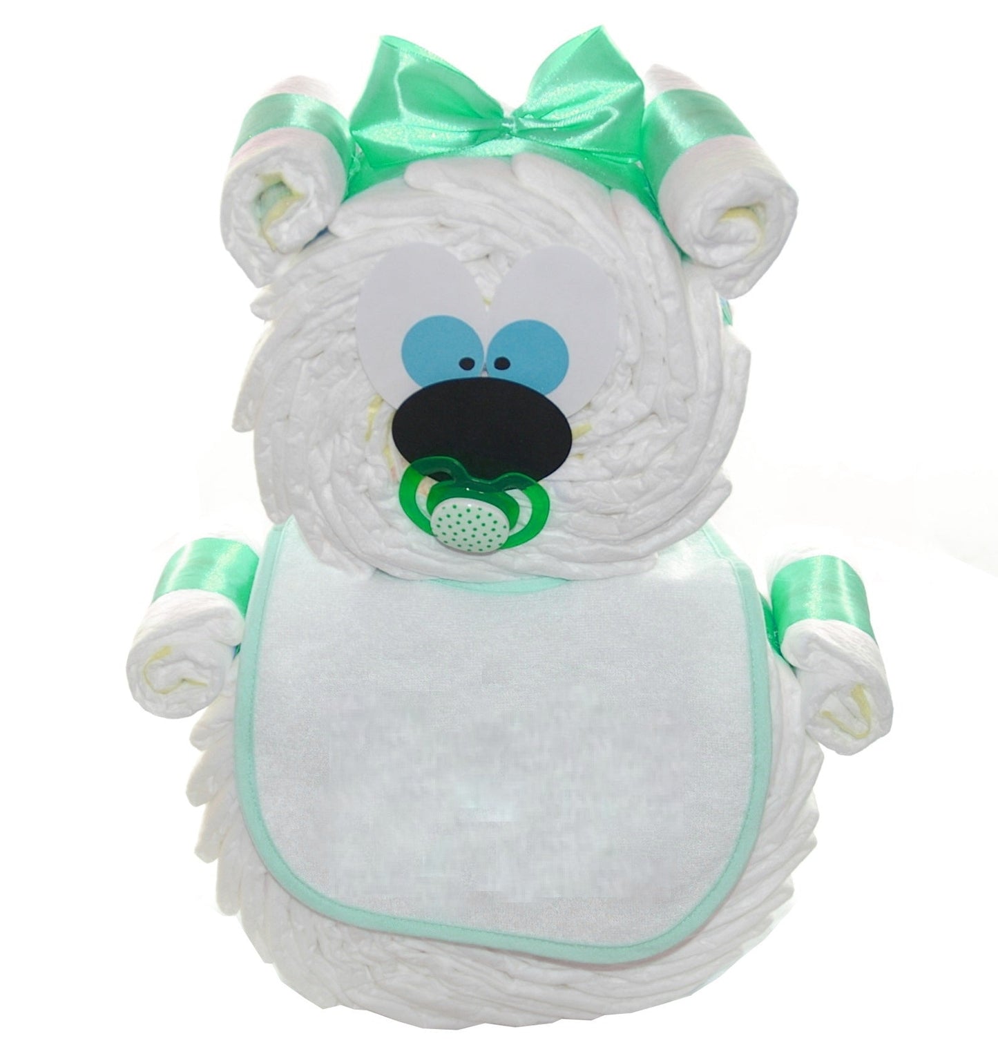 KidzzCamp Windeltorte Windelbär türkis personalisierbar