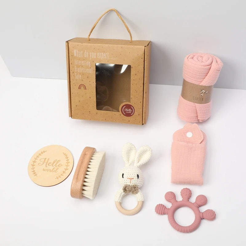 KidzzCamp Baby-Geschenkbox mit Musselintuch