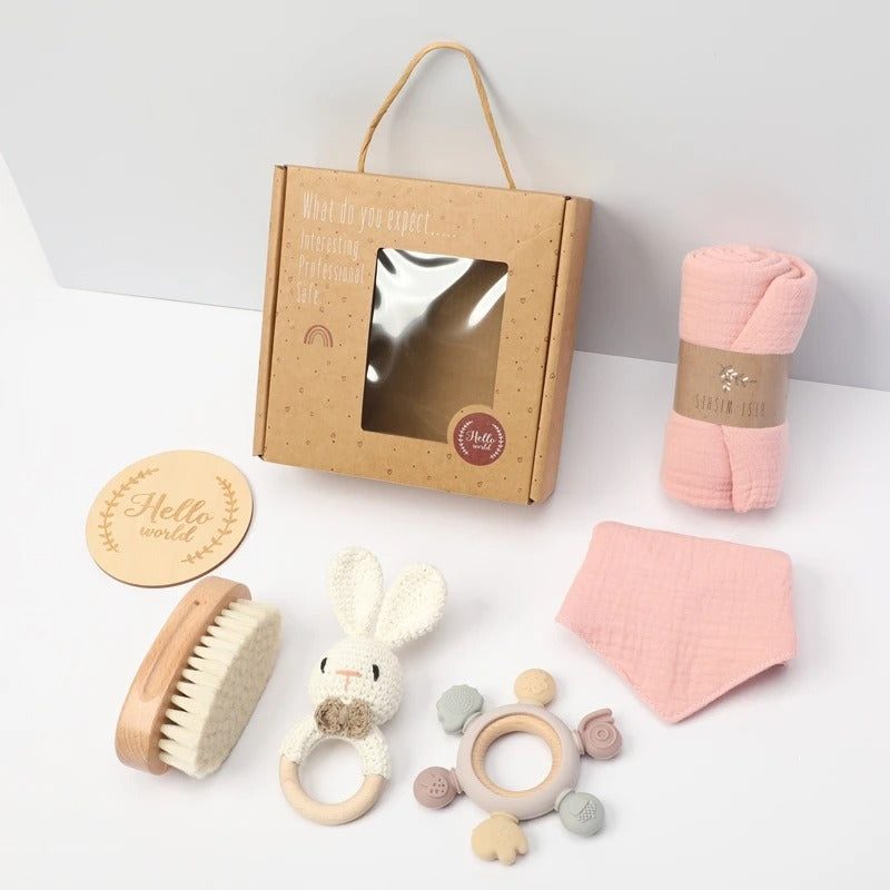 KidzzCamp Baby-Geschenkbox mit Musselintuch